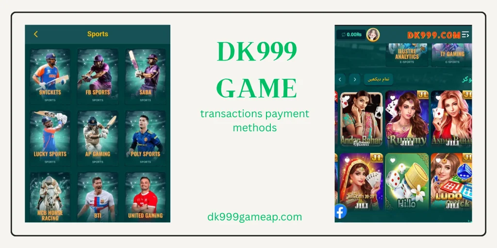 DK999 Game APK online casino gaming app interface